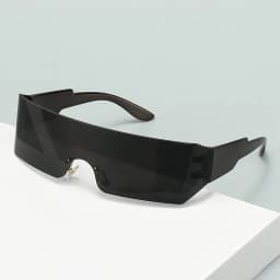 Steampunk Y2K Sunglasses Women Men Square One Piece Wrap Around Sun Glasses Fashion Shades Big Frame Sunglasses for Female
