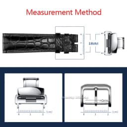 16 18 20 22mm Watch Band Metal Buckle Strap Solid Square Button Stainless Steel Matte Polished Clasp Silver Black Watch Buckles