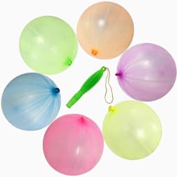 5/10pcs Large Punch Balloons Party Favors Kids Big Punching Ball Latex Bounce Balloon with Rubber Band Outdoor Toy Birthday Gift