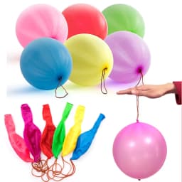 5/10pcs Large Punch Balloons Party Favors Kids Big Punching Ball Latex Bounce Balloon with Rubber Band Outdoor Toy Birthday Gift
