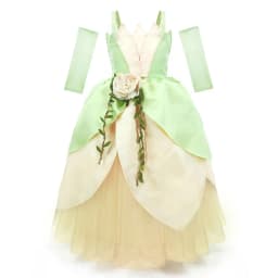 2024 Fancy Princess and Frog Story Cosplay Kid Princess Ball Gown off Shoulder Tiana Deluxe Royal Frock Girls Prom Party Costume