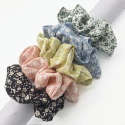 5pcs/set Sweet Cute Print Flower Scrunchies For Women Stretch Hair Accessories Elastic Rubber Band Rope Headwear Ditsy Floral