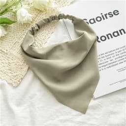 Woman Solid Color Chiffon Bandana Head Scarf Girls High-grade Versatile Triangle Scarf turbante Hair Accessories Turban femme