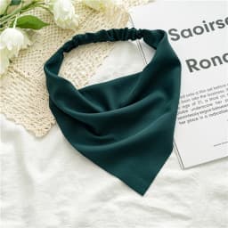 Woman Solid Color Chiffon Bandana Head Scarf Girls High-grade Versatile Triangle Scarf turbante Hair Accessories Turban femme