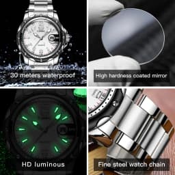 OPK 6026 Steel Belt, Casual and Minimalist with Date, Men's Quartz Watch