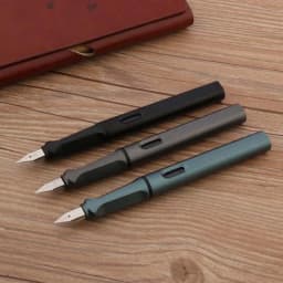 1pc Plastic Matte Black 860 Fountain Pen EF Nib Frosted Green Stationery School Office Supplies Ink Pens
