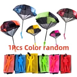 Children throwing mini soldier parachute toys indoor and outdoor toys hand throwing parachute toys parent-child interactive game