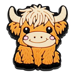 1-9Pcs Cute Highland Cow Shoe Charms Bubble Slides Sandals Buckle Shoes Accessories For Clogs Pins Garden Shoes Decorations Kids