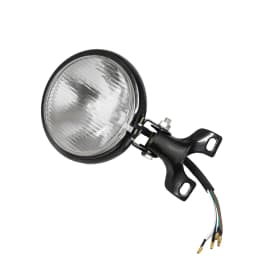 For Honda Harley Suzuki Kawasaki Retro Metal Universal Motorcycle Headlight Round with Holder Electroplate