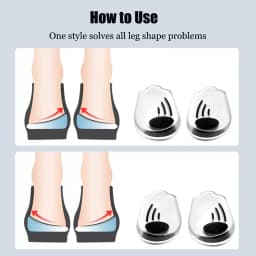 Magnetic Silicone Orthopedic Insoles for Shoes Men Women Plantar Fasciitis Relief O/X Legs Knee Varus Correction Feet Heel Pads