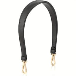 Shoulder Bag Strap Black Leather Purse Strap Leather Purse Handle 19 Inch Shoulder Bag Straps Replacement with Swivel Clasps