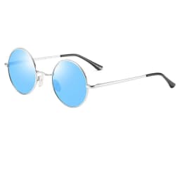 Classic Small Vintage Retro Round Frame Polarized Sunglasses for Men Women Reflective Lenses Sun Glasses Stylish Hipster UV400