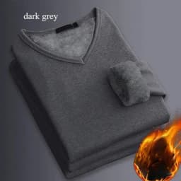 Winter Men's Long-sleeved Thermal Underwear Plus Velvet Padded T-shirt Round Neck Slim Bottoming Shirt Mens Underwear