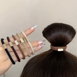 AWAYTR 5PCS New Girls Elastic Hair Rubber Bands  Headbands Women Hair Tie Hair Gum Ponytail Hair Holders Hair Accessories