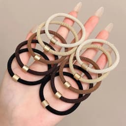 AWAYTR 5PCS New Girls Elastic Hair Rubber Bands  Headbands Women Hair Tie Hair Gum Ponytail Hair Holders Hair Accessories