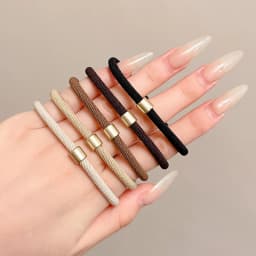 AWAYTR 5PCS New Girls Elastic Hair Rubber Bands  Headbands Women Hair Tie Hair Gum Ponytail Hair Holders Hair Accessories