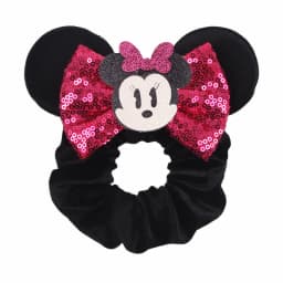 1pc New Chic Mickey Mouse Ears Hair Scrunchies Sequins 4" Bows Elastic Headband Women Velvet Girls DIY Hair Accessories Gift