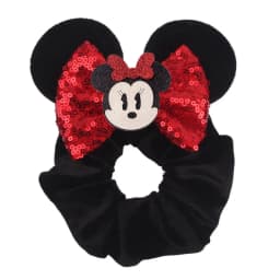 1pc New Chic Mickey Mouse Ears Hair Scrunchies Sequins 4" Bows Elastic Headband Women Velvet Girls DIY Hair Accessories Gift