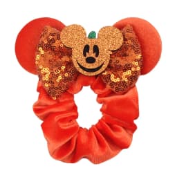 1pc New Chic Mickey Mouse Ears Hair Scrunchies Sequins 4" Bows Elastic Headband Women Velvet Girls DIY Hair Accessories Gift
