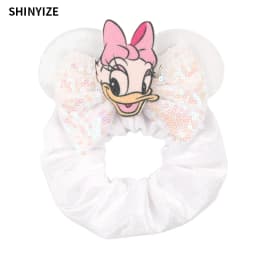 1pc New Chic Mickey Mouse Ears Hair Scrunchies Sequins 4" Bows Elastic Headband Women Velvet Girls DIY Hair Accessories Gift