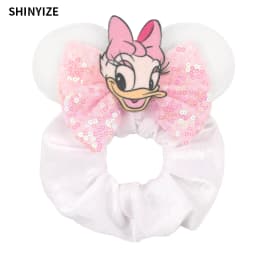 1pc New Chic Mickey Mouse Ears Hair Scrunchies Sequins 4" Bows Elastic Headband Women Velvet Girls DIY Hair Accessories Gift