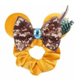 1pc New Chic Mickey Mouse Ears Hair Scrunchies Sequins 4" Bows Elastic Headband Women Velvet Girls DIY Hair Accessories Gift