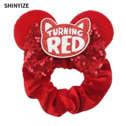 1pc New Chic Mickey Mouse Ears Hair Scrunchies Sequins 4" Bows Elastic Headband Women Velvet Girls DIY Hair Accessories Gift