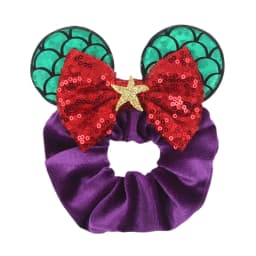 1pc New Chic Mickey Mouse Ears Hair Scrunchies Sequins 4" Bows Elastic Headband Women Velvet Girls DIY Hair Accessories Gift