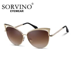 SORVINO Metal Frame Sunglasses Women Fashion Vintage Cat Eye Sun Glasses For Female Ladies 2026 Luxury Brand Eyeglasses UV400