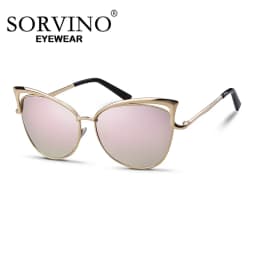 SORVINO Metal Frame Sunglasses Women Fashion Vintage Cat Eye Sun Glasses For Female Ladies 2026 Luxury Brand Eyeglasses UV400