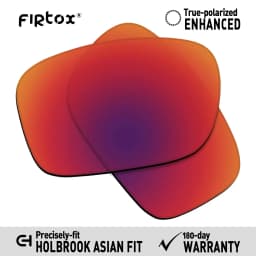 Firtox True UV400 Polarized Lenses Replacement for-Oakley Holbrook Asian Fit OO9244 Sunglasses (Lens Only) - Multiple Colors