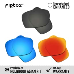 Firtox True UV400 Polarized Lenses Replacement for-Oakley Holbrook Asian Fit OO9244 Sunglasses (Lens Only) - Multiple Colors