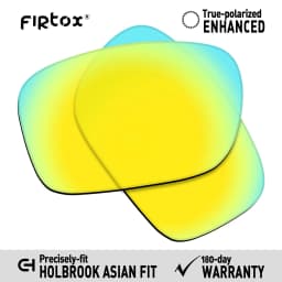 Firtox True UV400 Polarized Lenses Replacement for-Oakley Holbrook Asian Fit OO9244 Sunglasses (Lens Only) - Multiple Colors