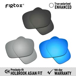 Firtox True UV400 Polarized Lenses Replacement for-Oakley Holbrook Asian Fit OO9244 Sunglasses (Lens Only) - Multiple Colors