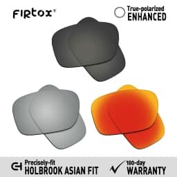 Firtox True UV400 Polarized Lenses Replacement for-Oakley Holbrook Asian Fit OO9244 Sunglasses (Lens Only) - Multiple Colors