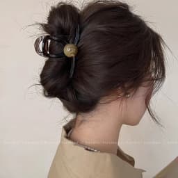 Elegant Pearl Brown Hair Claws For Women Girls Back Hair Holder Temperament Hair Clips Headband Hairpin Fashion Hair Accessories