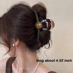 Elegant Pearl Brown Hair Claws For Women Girls Back Hair Holder Temperament Hair Clips Headband Hairpin Fashion Hair Accessories