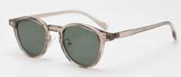 Peekaboo Unisex Polarized Sunglasses Retro Women Korean Style Ultralight Round Sun Glasses for Men TR90 Green Brown 2024 Gift