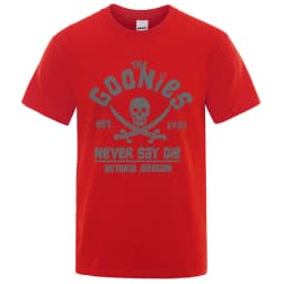 Goonies Never Say Die Astoroa Oregon T-Shirt Men Women Oversize Cotton Tee Clothing Summer O-Neck Tops Casual Loose Soft T Shirt