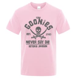 Goonies Never Say Die Astoroa Oregon T-Shirt Men Women Oversize Cotton Tee Clothing Summer O-Neck Tops Casual Loose Soft T Shirt