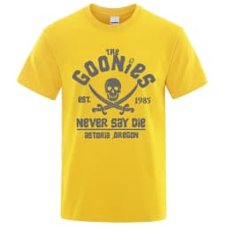 Goonies Never Say Die Astoroa Oregon T-Shirt Men Women Oversize Cotton Tee Clothing Summer O-Neck Tops Casual Loose Soft T Shirt
