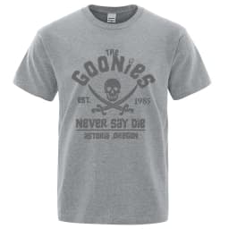 Goonies Never Say Die Astoroa Oregon T-Shirt Men Women Oversize Cotton Tee Clothing Summer O-Neck Tops Casual Loose Soft T Shirt