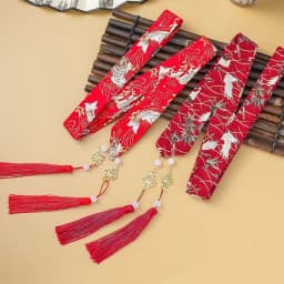 Retro Tassels Long Hair Straps Chinese Style Hair Ribbons Bow Hair Ornament Headdress Chinese Hanfu Head Bands Hair Accessories