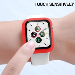 Sport band+Glass+Case For Apple Watch bands 44mm 40mm 45mm 41mm 38mm 42mm Silicone bracelet iWatch series 8 9 7 6 5 4 3 SE strap