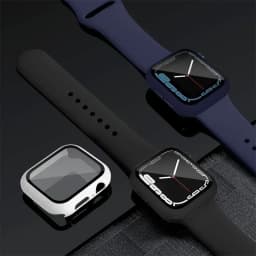 Sport band+Glass+Case For Apple Watch bands 44mm 40mm 45mm 41mm 38mm 42mm Silicone bracelet iWatch series 8 9 7 6 5 4 3 SE strap