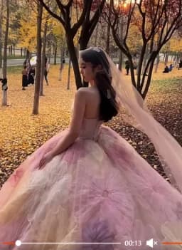 OLOEY Exquisite Floral Prom Dresses Korea Wedding Photoshoot Strapless 3D Flowers Sweep Train Evening Dresses Customized