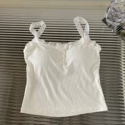2024 Solid Color Knit Tank Top Vest Women Female Slim Undershirt Sexy Lace Camisole With Chest Pad Crop Tops Sleeveless T Shirt