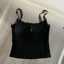 2024 Solid Color Knit Tank Top Vest Women Female Slim Undershirt Sexy Lace Camisole With Chest Pad Crop Tops Sleeveless T Shirt