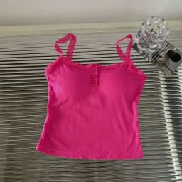 2024 Solid Color Knit Tank Top Vest Women Female Slim Undershirt Sexy Lace Camisole With Chest Pad Crop Tops Sleeveless T Shirt