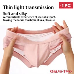 Men Briefs Breathable 3D Pouch Lightweight Men's Bikini Underwear Soft Sheer Comfort Quick Drying Stretchy Triangle for Summer